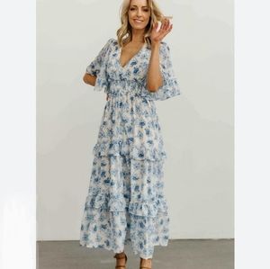 Baltic Born Blue Floral Maxi Dress